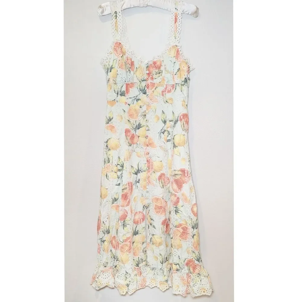 NWT By Anthropologie Ruffled Eyelet Dress - Picture 5 of 16